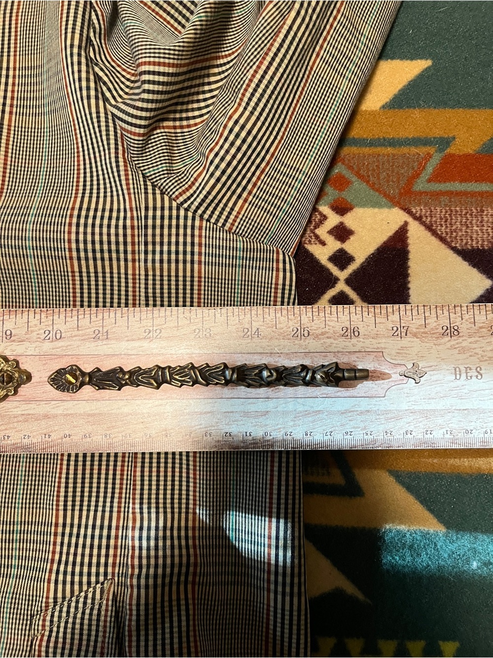 J. Crew Plaid Barn Coat with Corduroy Collar - Picture 7 of 7